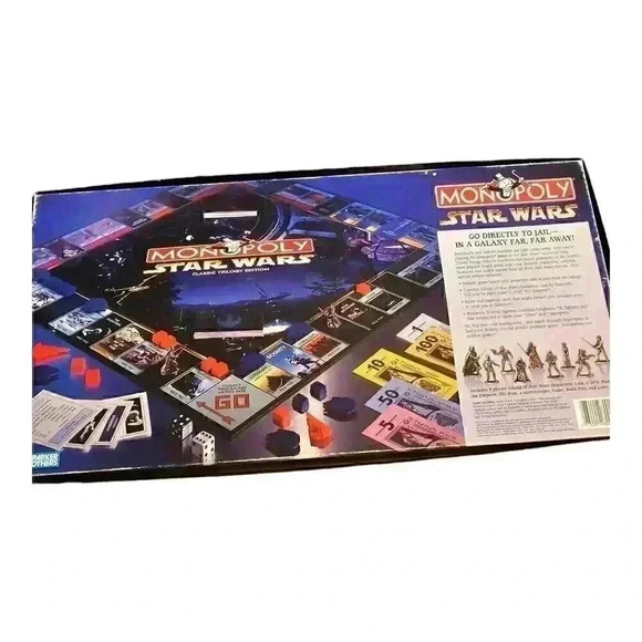 STAR WARS Monopoly CLASSIC TRILOGY EDITION With PEWTER CHARACTERS - Picture 2 of 5